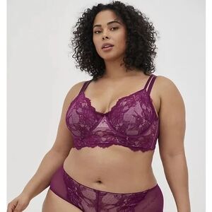 Lace Bralette - Purple